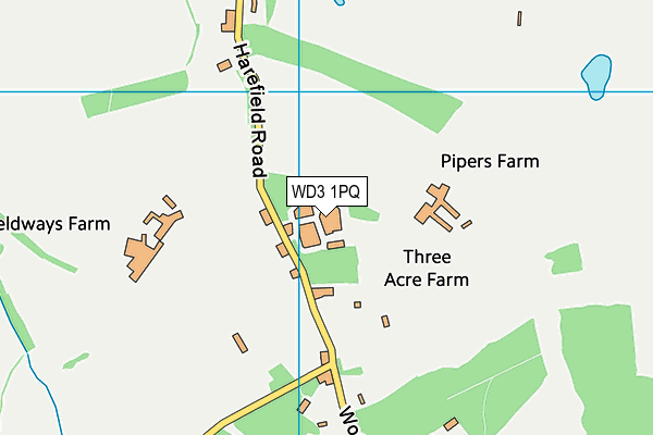 WD3 1PQ map - OS VectorMap District (Ordnance Survey) WD3 1PQ map - OS VectorMap District (Ordnance Survey)