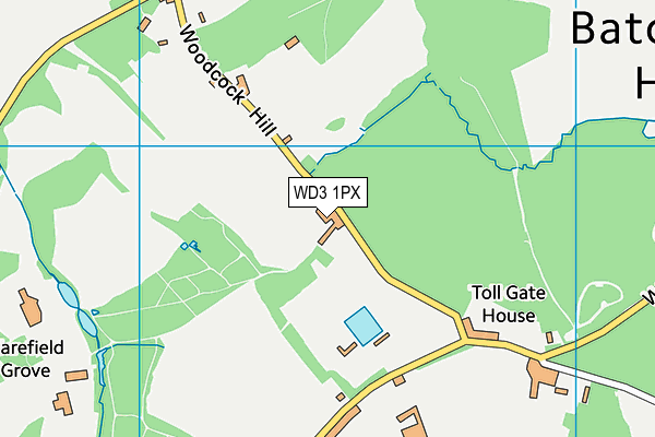 WD3 1PX map - OS VectorMap District (Ordnance Survey) WD3 1PX map - OS VectorMap District (Ordnance Survey)
