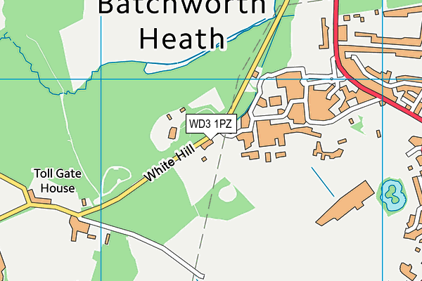 WD3 1PZ map - OS VectorMap District (Ordnance Survey)