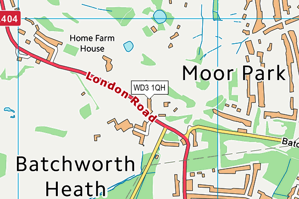 WD3 1QH map - OS VectorMap District (Ordnance Survey) WD3 1QH map - OS VectorMap District (Ordnance Survey)