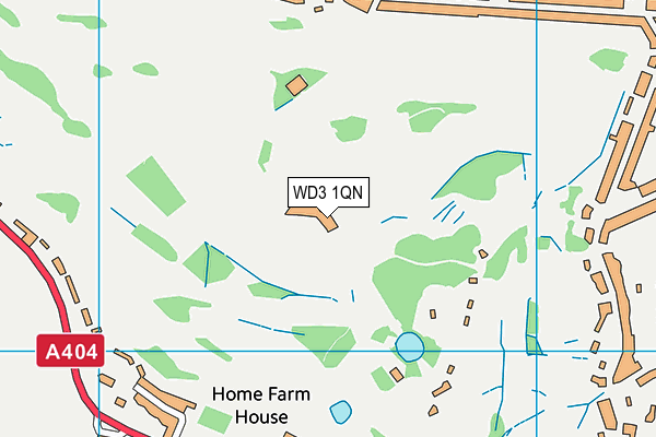 WD3 1QN map - OS VectorMap District (Ordnance Survey) WD3 1QN map - OS VectorMap District (Ordnance Survey)