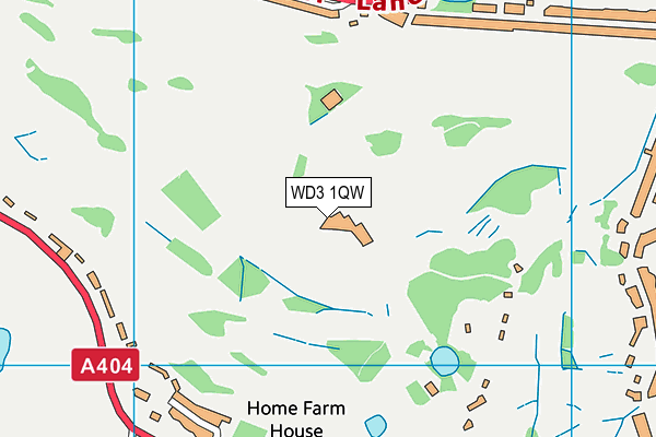 WD3 1QW map - OS VectorMap District (Ordnance Survey) WD3 1QW map - OS VectorMap District (Ordnance Survey)
