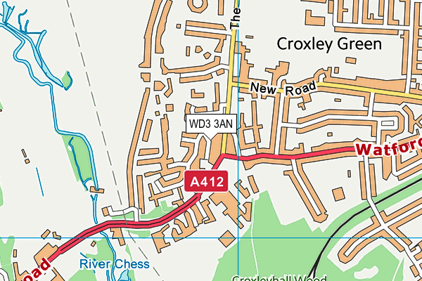 WD3 3AN map - OS VectorMap District (Ordnance Survey) WD3 3AN map - OS VectorMap District (Ordnance Survey)