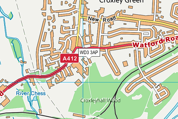 WD3 3AP map - OS VectorMap District (Ordnance Survey) WD3 3AP map - OS VectorMap District (Ordnance Survey)