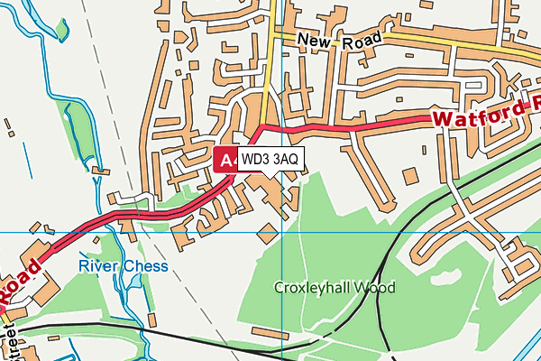 WD3 3AQ map - OS VectorMap District (Ordnance Survey)