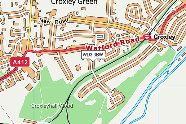 WD3 3BW map - OS VectorMap District (Ordnance Survey)