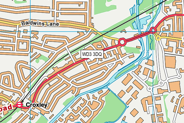 WD3 3DQ map - OS VectorMap District (Ordnance Survey) WD3 3DQ map - OS VectorMap District (Ordnance Survey)