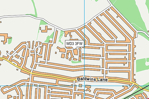 WD3 3FW map - OS VectorMap District (Ordnance Survey) WD3 3FW map - OS VectorMap District (Ordnance Survey)