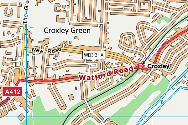 WD3 3HA map - OS VectorMap District (Ordnance Survey)