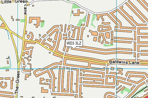 WD3 3LZ map - OS VectorMap District (Ordnance Survey) WD3 3LZ map - OS VectorMap District (Ordnance Survey)