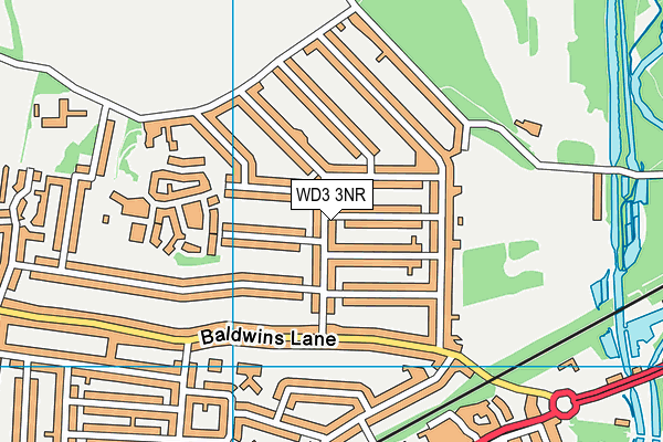 WD3 3NR map - OS VectorMap District (Ordnance Survey)