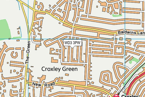 WD3 3PW map - OS VectorMap District (Ordnance Survey) WD3 3PW map - OS VectorMap District (Ordnance Survey)