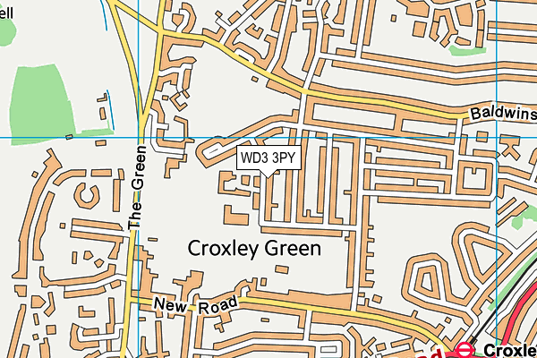 WD3 3PY map - OS VectorMap District (Ordnance Survey) WD3 3PY map - OS VectorMap District (Ordnance Survey)