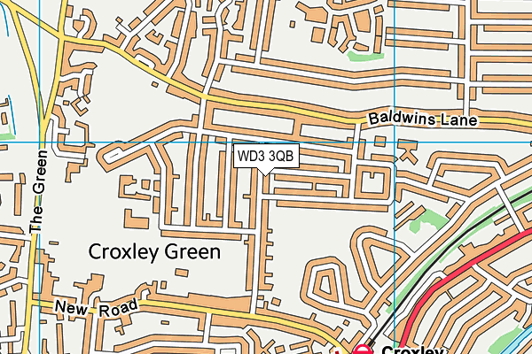 WD3 3QB map - OS VectorMap District (Ordnance Survey) WD3 3QB map - OS VectorMap District (Ordnance Survey)