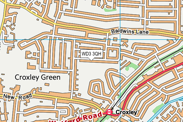 WD3 3QH map - OS VectorMap District (Ordnance Survey) WD3 3QH map - OS VectorMap District (Ordnance Survey)