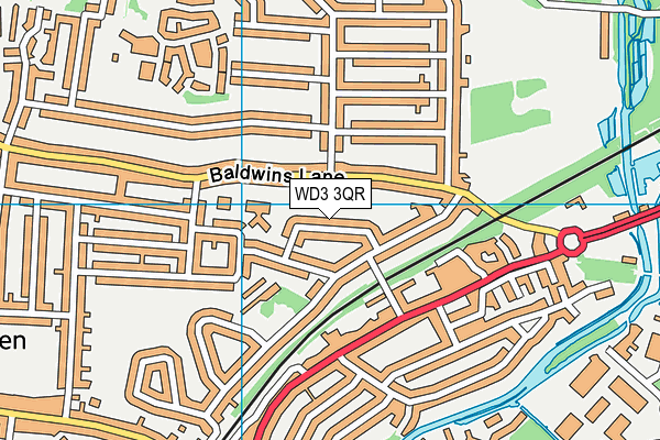 WD3 3QR map - OS VectorMap District (Ordnance Survey) WD3 3QR map - OS VectorMap District (Ordnance Survey)