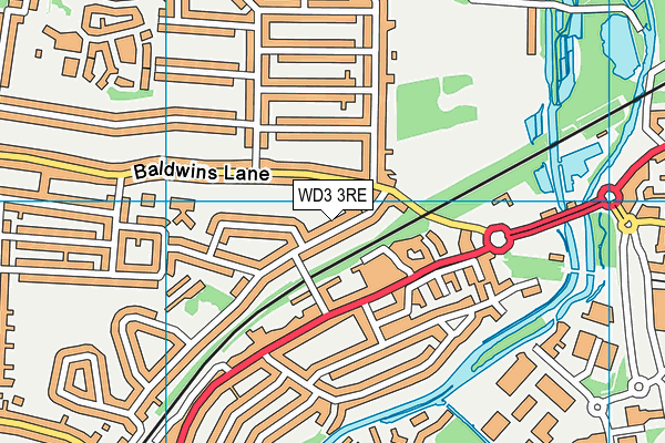 WD3 3RE map - OS VectorMap District (Ordnance Survey) WD3 3RE map - OS VectorMap District (Ordnance Survey)