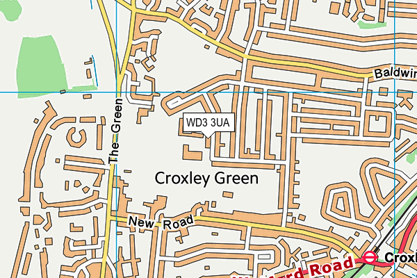 WD3 3UA map - OS VectorMap District (Ordnance Survey) WD3 3UA map - OS VectorMap District (Ordnance Survey)