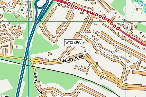 WD3 4BG map - OS VectorMap District (Ordnance Survey) WD3 4BG map - OS VectorMap District (Ordnance Survey)