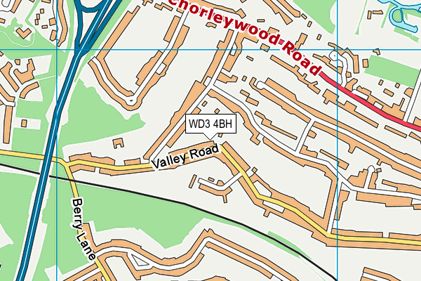 WD3 4BH map - OS VectorMap District (Ordnance Survey) WD3 4BH map - OS VectorMap District (Ordnance Survey)
