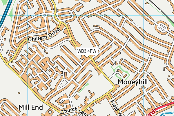 WD3 4FW map - OS VectorMap District (Ordnance Survey) WD3 4FW map - OS VectorMap District (Ordnance Survey)