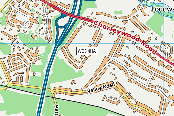 WD3 4HA map - OS VectorMap District (Ordnance Survey) WD3 4HA map - OS VectorMap District (Ordnance Survey)
