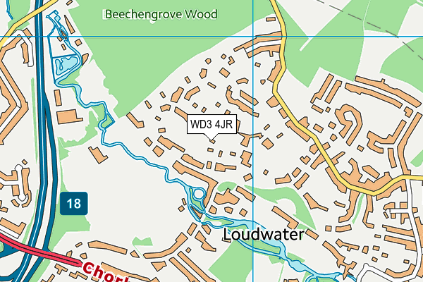 WD3 4JR map - OS VectorMap District (Ordnance Survey) WD3 4JR map - OS VectorMap District (Ordnance Survey)
