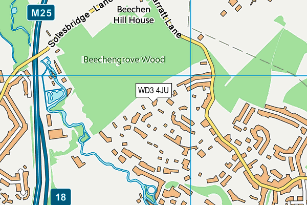 WD3 4JU map - OS VectorMap District (Ordnance Survey) WD3 4JU map - OS VectorMap District (Ordnance Survey)