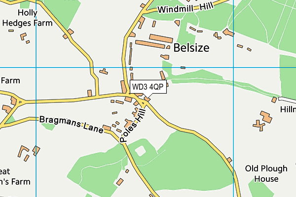 WD3 4QP map - OS VectorMap District (Ordnance Survey) WD3 4QP map - OS VectorMap District (Ordnance Survey)