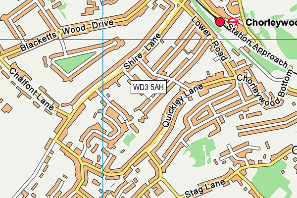 WD3 5AH map - OS VectorMap District (Ordnance Survey) WD3 5AH map - OS VectorMap District (Ordnance Survey)