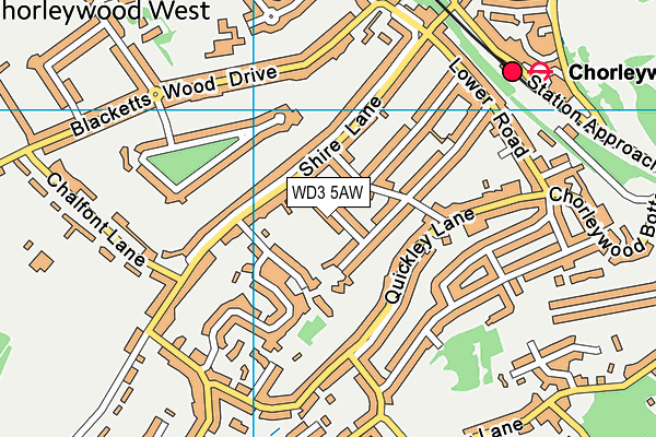 WD3 5AW map - OS VectorMap District (Ordnance Survey) WD3 5AW map - OS VectorMap District (Ordnance Survey)