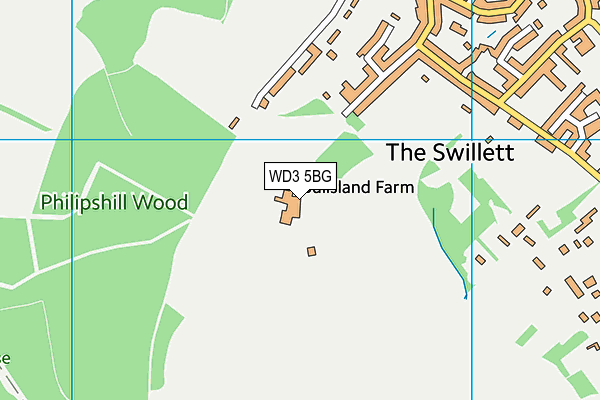 WD3 5BG map - OS VectorMap District (Ordnance Survey) WD3 5BG map - OS VectorMap District (Ordnance Survey)