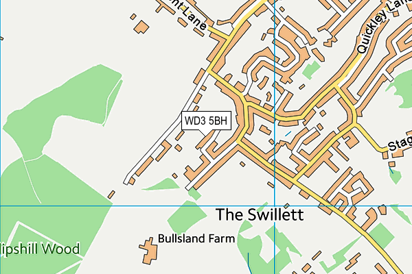 WD3 5BH map - OS VectorMap District (Ordnance Survey)