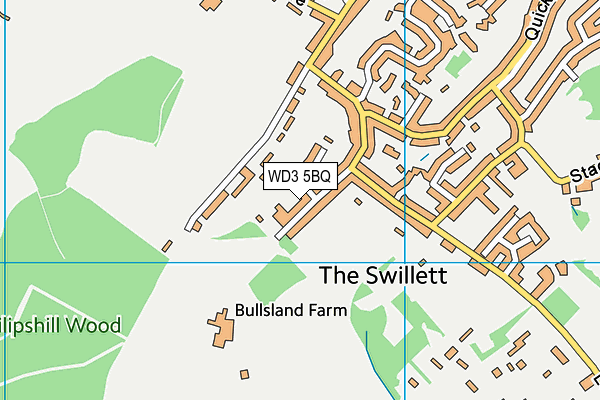 WD3 5BQ map - OS VectorMap District (Ordnance Survey) WD3 5BQ map - OS VectorMap District (Ordnance Survey)