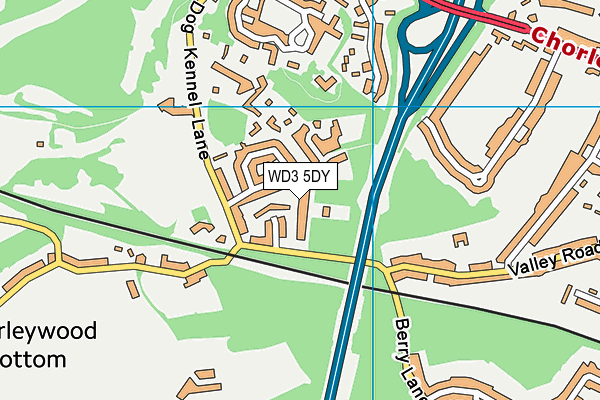 WD3 5DY map - OS VectorMap District (Ordnance Survey) WD3 5DY map - OS VectorMap District (Ordnance Survey)