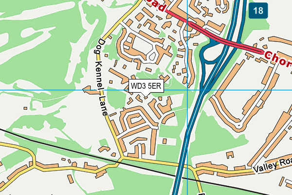 WD3 5ER map - OS VectorMap District (Ordnance Survey) WD3 5ER map - OS VectorMap District (Ordnance Survey)