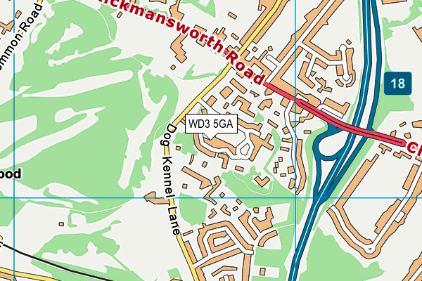 WD3 5GA map - OS VectorMap District (Ordnance Survey) WD3 5GA map - OS VectorMap District (Ordnance Survey)