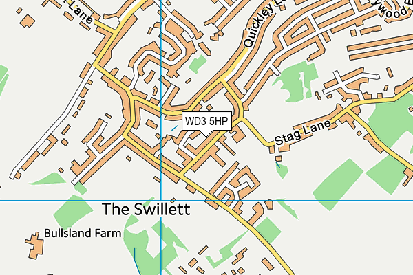 WD3 5HP map - OS VectorMap District (Ordnance Survey)