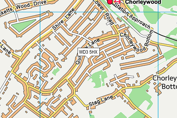 WD3 5HX map - OS VectorMap District (Ordnance Survey) WD3 5HX map - OS VectorMap District (Ordnance Survey)