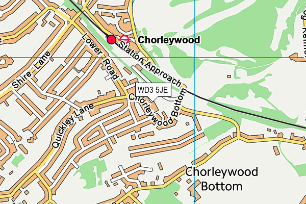 WD3 5JE map - OS VectorMap District (Ordnance Survey) WD3 5JE map - OS VectorMap District (Ordnance Survey)