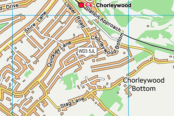 WD3 5JL map - OS VectorMap District (Ordnance Survey) WD3 5JL map - OS VectorMap District (Ordnance Survey)