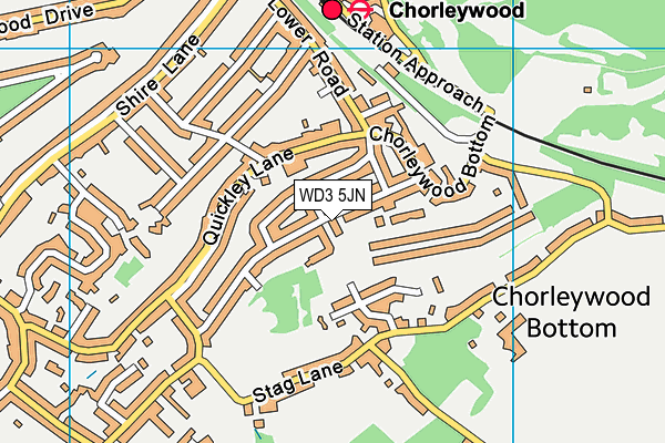 WD3 5JN map - OS VectorMap District (Ordnance Survey) WD3 5JN map - OS VectorMap District (Ordnance Survey)