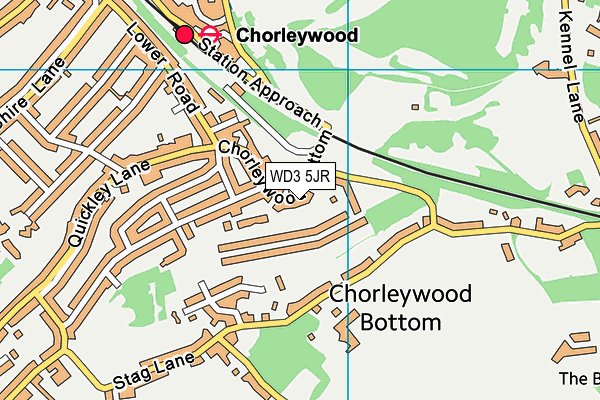 WD3 5JR map - OS VectorMap District (Ordnance Survey)