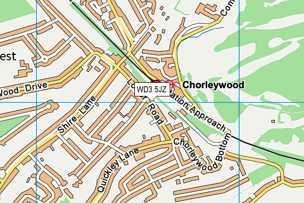 WD3 5JZ map - OS VectorMap District (Ordnance Survey) WD3 5JZ map - OS VectorMap District (Ordnance Survey)