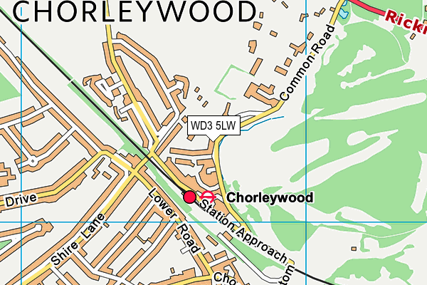 WD3 5LW map - OS VectorMap District (Ordnance Survey) WD3 5LW map - OS VectorMap District (Ordnance Survey)