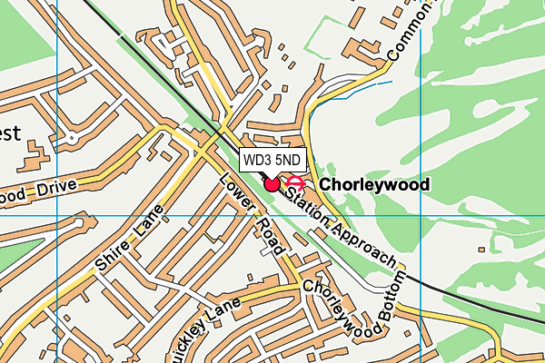 WD3 5ND map - OS VectorMap District (Ordnance Survey) WD3 5ND map - OS VectorMap District (Ordnance Survey)