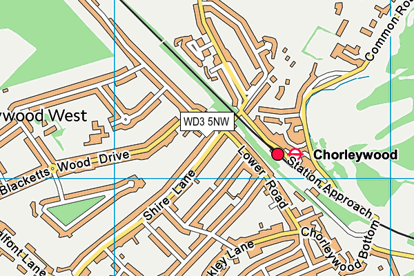 WD3 5NW map - OS VectorMap District (Ordnance Survey) WD3 5NW map - OS VectorMap District (Ordnance Survey)