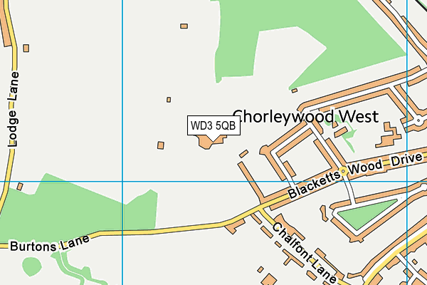 WD3 5QB map - OS VectorMap District (Ordnance Survey)