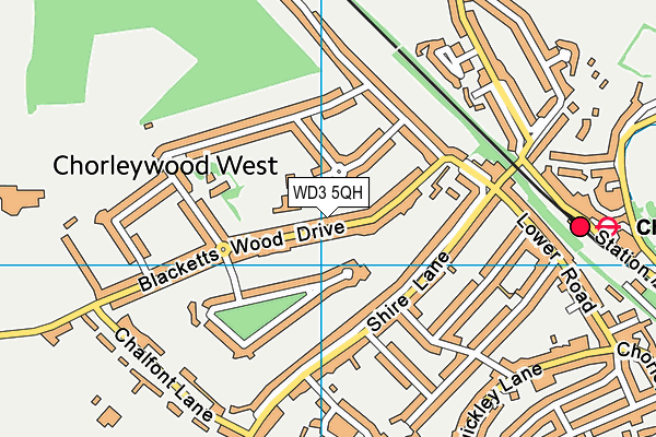 WD3 5QH map - OS VectorMap District (Ordnance Survey) WD3 5QH map - OS VectorMap District (Ordnance Survey)