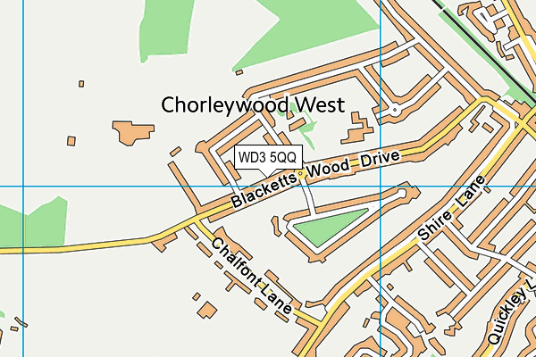 WD3 5QQ map - OS VectorMap District (Ordnance Survey) WD3 5QQ map - OS VectorMap District (Ordnance Survey)